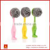 Cute Man Shaped Plastic PP and Steel Wire Made Kitchen Pan Cleaning Brush thumbnail-1