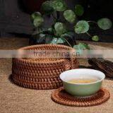 Tableware Rattan Cup Holder / Colorful Rattan Coaster Made in Vietnam thumbnail-5