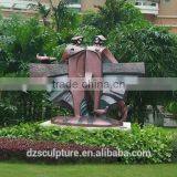 New Products Art Modern Abstract Couple Garden Sculpture With Birds thumbnail-1