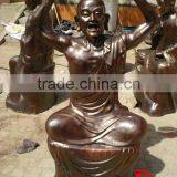 Chinese Shaolin Temple Eighteen Arhats Bronze Arhat Raise Hands Sculprure thumbnail-1