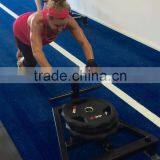 Skid proof Weighted Gym Power Training Sled artificial grass carpet