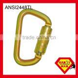 With CE EN362 Certification Steel Classic D Type Quicklock Carabiner thumbnail-3