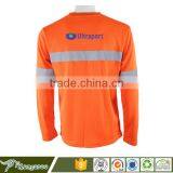 V-Neck High Visibility Fluorescent Reflective Tape T-Shirt thumbnail-5