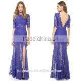 GZY 2015 Wholesale Cheap High Slit Lace Evening Dress thumbnail-2