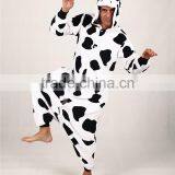 Best Design Animal Winter Adult Cow Unisex Fleece Couples Pajamas thumbnail-1