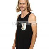 Wholesale Mens Summer Leaf Pocket Cool Cheap Wrestling Singlets thumbnail-2