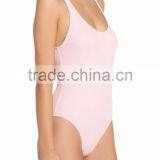 One Piece Swimsuit Scooped Neck Lined Women High Cut Legs Low Cut Back Style Swimwear Customize Polyamide Spandex Womens Active thumbnail-4