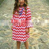 Wholesale Girls Chevron Dress Toddler Girl Dresses Simple Dress For Kids thumbnail-3