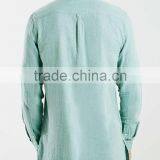 2016 Latest Dress Designs Mens Hemp Dress Linen Shirts thumbnail-4