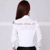 Wholesale White Long Sleeve Ladies Blouses From OEM Factory thumbnail-3