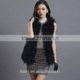 Hot Sale New 2017 Women Winter encryption 100% natural ostrich feathers turkey feather fur vest vest fur coat Fur Coat