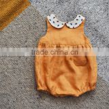 Baby Romper Linen Fabric Jumpsiut Soild Colors Newborn Baby Wear Clothes