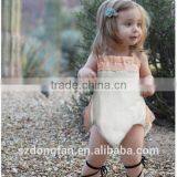 Halter Summer 100%Cotton Lace Ruffles New Baby Romper Design thumbnail-3