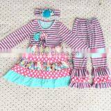 Easter Day New Arrival! Girls Holiday Remake Ruffle Outfits Baby Girl Outfit Kids Clothing Baby Girl Cute Spring Outfits thumbnail-5