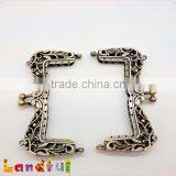 10.5cm M Shape Antique Bronze Handmade Kiss Lock Handbag Clutch Frame thumbnail-2