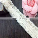 2.8 CM This White Cotton Bilateral Short Tassel Ribbon Lace thumbnail-3