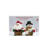 Singing & Dancing Santa/snowman in Basket thumbnail-1