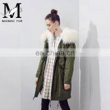 Black Parka London Style Parka Womens Colorful Fox Fur Lined Winter Parka for Girls thumbnail-4