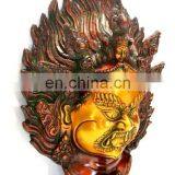 Statue Mahakala Buddha Tibet Buddhism Tibetan Vajrapani Old Wall Hanging Mask Home Vintage Art Ethnic Decorative Wholesale thumbnail-3