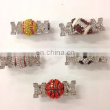 Rhinestone softball football soccer basketball baseball mom stretch custom cheap sports rings