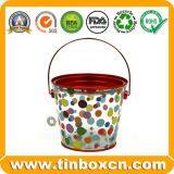Customized Transparent PVC Metal Bucket Tin For Sweets Cookies Food Packaging thumbnail-2