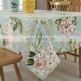Restaurant Cotton Linen Rectangular Table Cloth Printed thumbnail-1