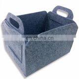 Set of 3 Felt Storage Boxes Felt Storage Organizer Box Basket thumbnail-3