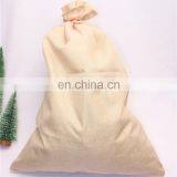 2020 New Christmas Linen Gift Bag Santa Claus Drawstring Canvas Santa Sack Christmas Stockings & Gift Holders Accessories thumbnail-6
