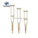 Wooden crutches handicapped walking cane stick