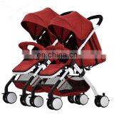 Strong Aluminum Stroller 3 In 1 Pram Foldable Twin Baby Pram