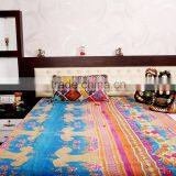 Kantha Throw Beautiful Vintage Cotton Blanket Hand Stitched Kantha Quilt Bohemian Bedding India Ethnic Throw King Size Quilt