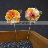 Men Suit Floral Lapel Pin of Brooches Fabric Floral Men Wedding Brooch Bouquet thumbnail-4