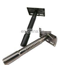 New Design Double Edge Blade High Quality Safety Razor Gun Black Metal Safety Razor thumbnail-4