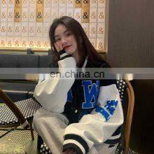 2021 New Autumn American Baseball Uniform Jacket Women's Ins Ice Cube Loose Jacket Couple Jacket thumbnail-2