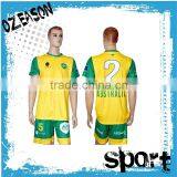 2016 Hot Sale Yellow Soccer Jersey for Men thumbnail-3