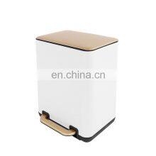 Luxury Stainless Steel Garbage Bin Kitchen Trash Can Storage Bins With Super Thin LID