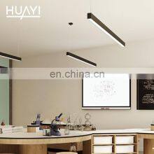 HUAYI High Brightness 25w 30w 50w Aluminum Indoor Supermarket Office Ceiling Hanging LED Linear Light thumbnail-5
