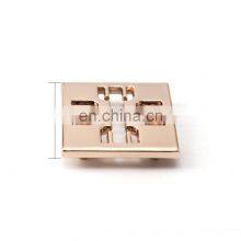 Oil Covered Protection OEM Gold Custom Logo Emboss Metal Tags Label for Bag thumbnail-5