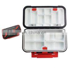 Fishing Tackle Box Gear Boxes Toolbox 2-Sided Storage Bits Screws Nails Tool Carry Case Fishing Tools