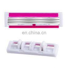 Triple Blades Disposable Razor For Women Stainless Steel Blades Rubber Handle Safety Razor Ladies Bikini Razor CM3-01P thumbnail-5