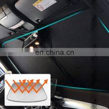 2022 New Front Car Window Sunshades Foldable UV Visor Protector Silver Cloth Interior Curtain Protect Privacy Windshield Custom