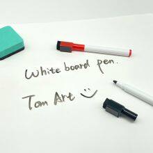 Free Samples Non Toxic Dry Erase White Board Marker Pen With Magnetic Eraser Whiteboard Markers Custom Print Logo for Blackboard thumbnail-5