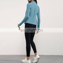 Outdoors Gym Fitness Wear Fleece Leggings Suits Custom Logo Yoga Sports Sets With Jackets For Women thumbnail-4