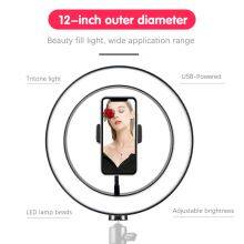 12 Inch LED Ring Light With Phone Holder And Flexible Hose Selfie Ring Light With 3 Light Modes And 10 Brightness Levels thumbnail-2