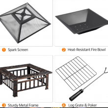 Iron Wood Burning Fire Pit 3 in 1 thumbnail-3
