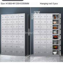 Hengna Armário de Aço Inoxidável Personalizável - Armário de Armazenamento para Ginásio de 304 com Múltiplas Portas thumbnail-2