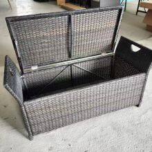 High Quality Garden Storage Bench New Plastic Rattan Garden Storage Bench Modern Style Storage Bench With Cushion thumbnail-5