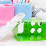 Multi-color Creative Plastic 8 Holes Toothbrush Holder thumbnail-3