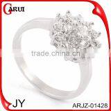 2015 Hot New Jewelry Pave Crystal Wedding Ring Silver Lady Rings thumbnail-1
