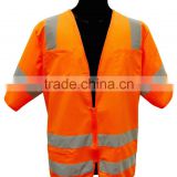 hi vis reflective vest with zipper and pocket